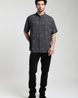 Camisa manga corta Magnolia grafito