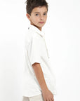 Camisa manga corta kids classic blanco - Lino y algodón orgánico - Frøens