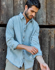 Camisa manga larga Denim celeste - Algodón orgánico