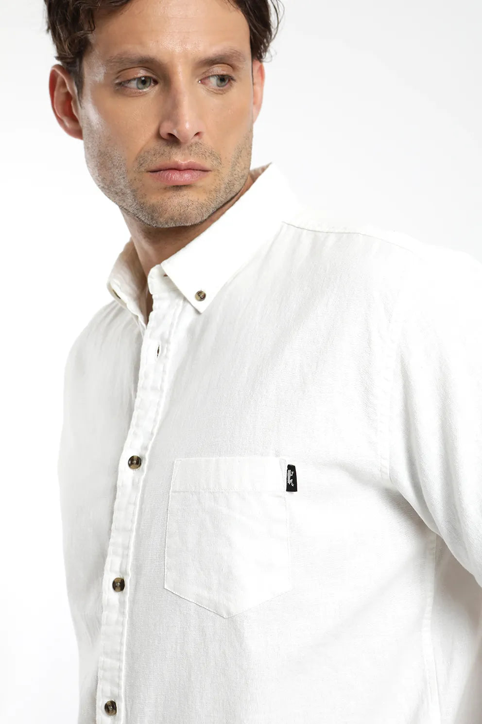 Camisa manga corta Classic blanco - Lino – Froens