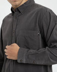 Camisa manga larga Corduroy grafito - Algodón orgánico
