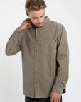 Camisa manga larga Corduroy olivo - Algodón orgánico