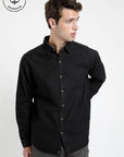 Camisa manga larga Denim negro - Algodón orgánico - Frøens