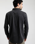 Camisa manga larga hombre Denim grafito - Algodón orgánico - Frøens