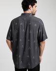 Camisa manga corta Magnolia grafito