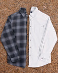 Camisa manga larga Flannel gris - Frøens