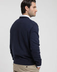 Label - Chaleco hombre Toledo azul algodón orgánico