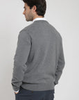 Label - Chaleco hombre Belz gris algodón orgánico