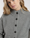 Chaleco mujer Ana gris melange - Lana
