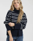 Chaleco mujer Camelia stripes azul