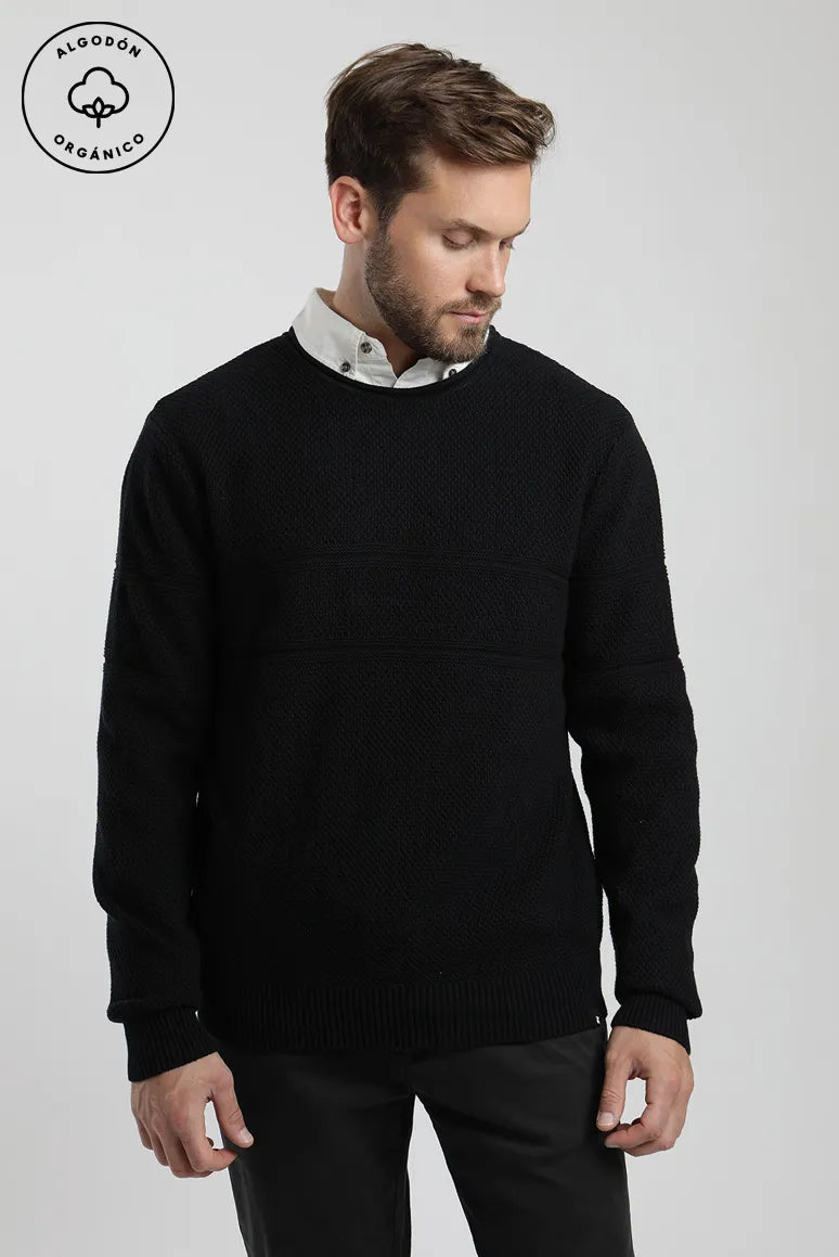 Chaleco hombre Grey negro Algodon organico. Froens