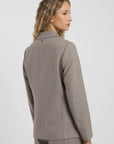 Blazer mujer Alondra rayas café Froens