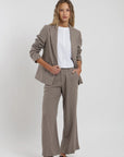 Blazer mujer Alondra rayas café Froens