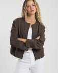 Chaqueta mujer bianca café Froens