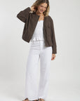Chaqueta mujer bianca café Froens