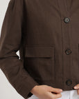 Chaqueta mujer lirio café Froens
