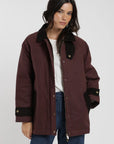 Chaqueta mujer Wax burdeo