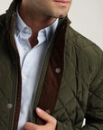 Label - Chaqueta hombre Quilted olivo