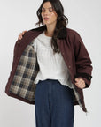 Chaqueta mujer Wax burdeo