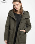 Chaqueta mujer Niebla verde wax - Algodón orgánico - Frøens