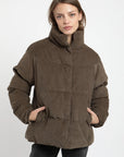 Parka mujer Aymara Corduroy café
