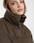 Parka mujer Aymara Corduroy café