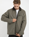 Chaqueta hombre Cali waxed olivo - Algodón orgánico