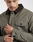 Chaqueta hombre Cali waxed olivo - Algodón orgánico