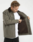 Chaqueta hombre Cali waxed olivo - Algodón orgánico