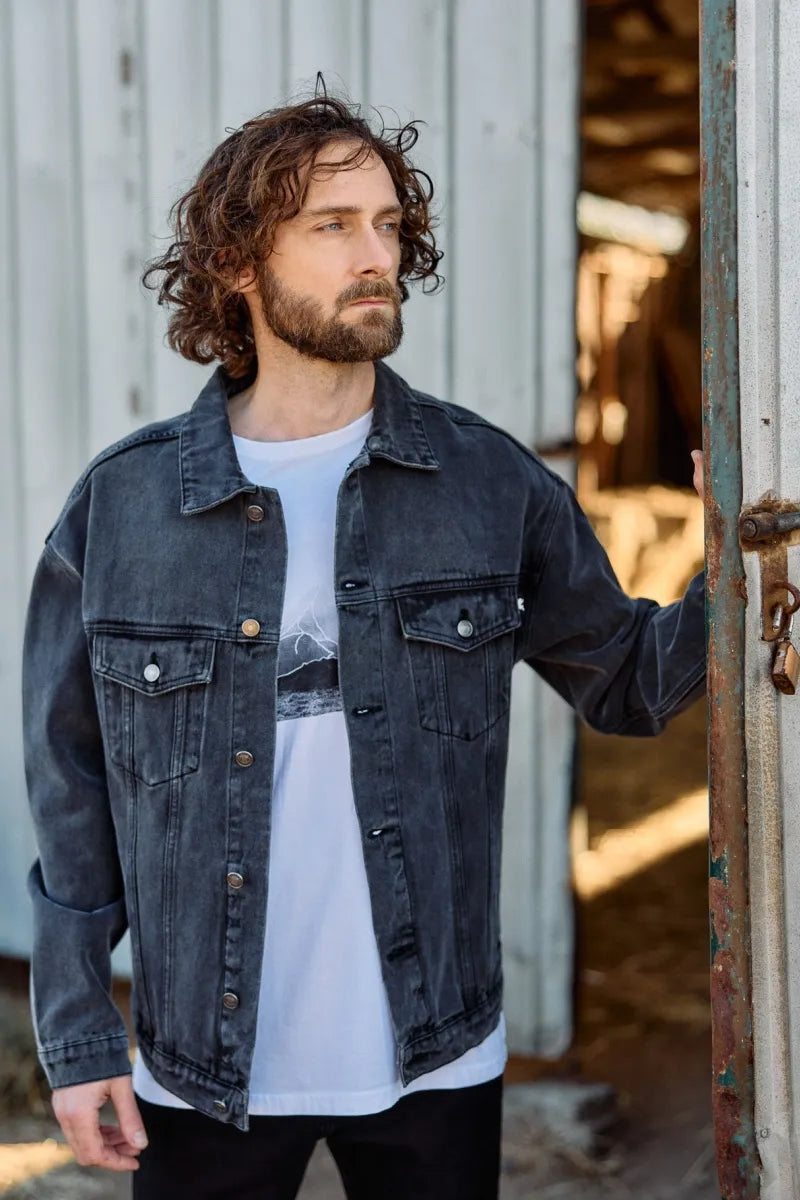 Chaqueta hombre Jeans grafito1