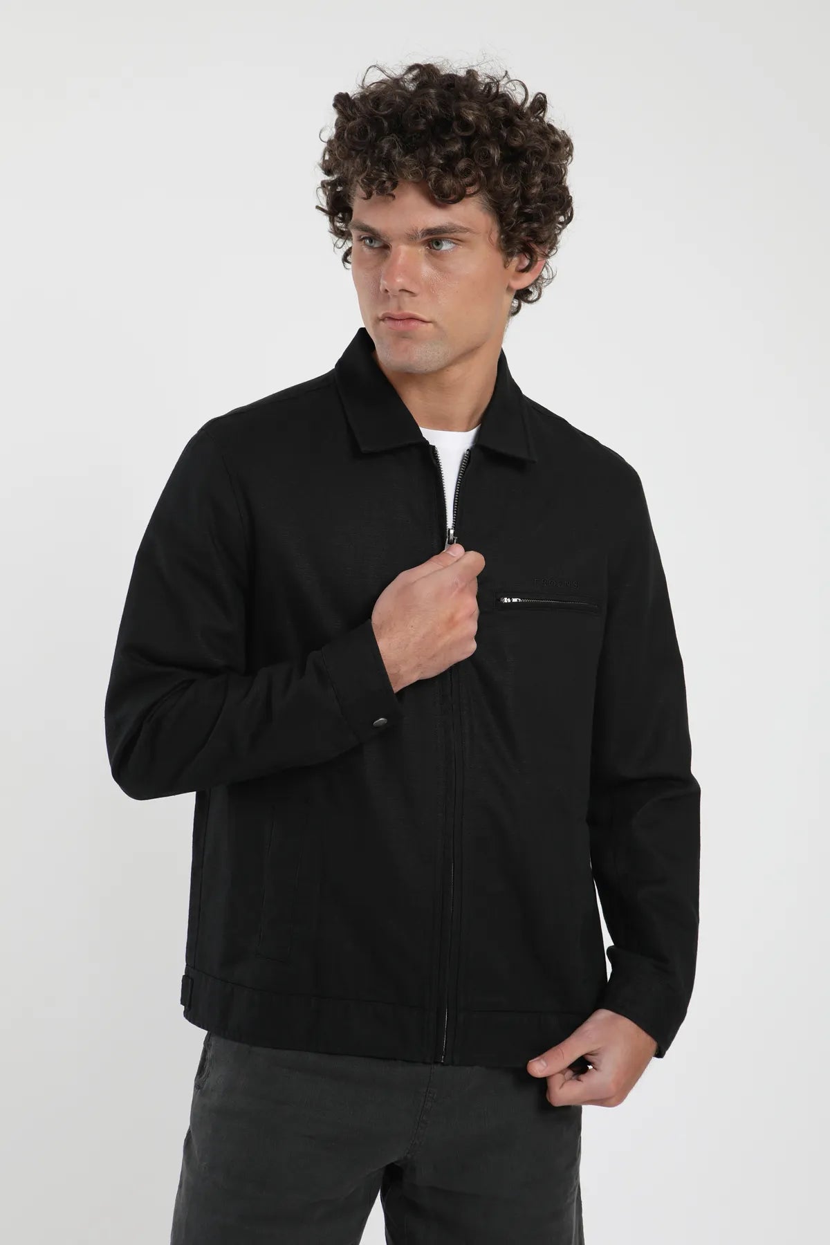 Chaqueta Sg Palma hombre Negro-Algodón – Froens