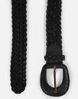 Cinturón mujer Trenza Negro