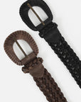Cinturón mujer Trenza Negro