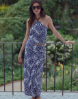 Falda larga mujer amber azul