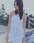 Falda corta mujer amarra blanco Froens