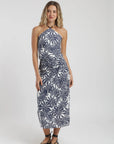 Falda larga mujer amber azul Froens