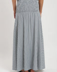 Falda larga Smock rayas gris Froens