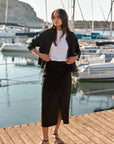 Falda larga Amber negro - Lino - Frøens