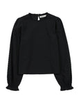 Blusa manga larga Bou negro - Algodón orgánico - Frøens