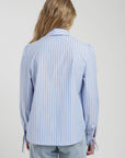 Blusa manga larga Poppy azul - Algodón orgánico - Frøens