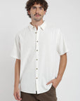 Camisa manga corta Classic blanco - Algodón orgánico y lino - Frøens