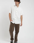 Camisa manga corta Classic blanco - Algodón orgánico y lino - Frøens