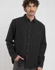 Camisa manga larga Basic grafito - Lino y algodón orgánico - Frøens