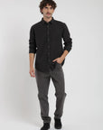 Camisa manga larga Basic grafito - Lino y algodón orgánico - Frøens