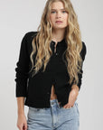 Cardigan mujer Natal negro - Algodón orgánico - Frøens