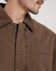 Chaqueta hombre Petrohué café - Algodón orgánico - Frøens