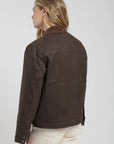 Chaqueta mujer Rocío café - Algodón orgánico waxed - Frøens