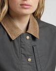 Chaqueta mujer Rocío olivo - Algodón orgánico waxed - Frøens