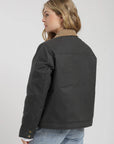 Chaqueta mujer Rocío olivo - Algodón orgánico waxed - Frøens