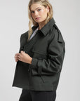 Chaqueta mujer Trench verde - Algodón orgánico - Frøens